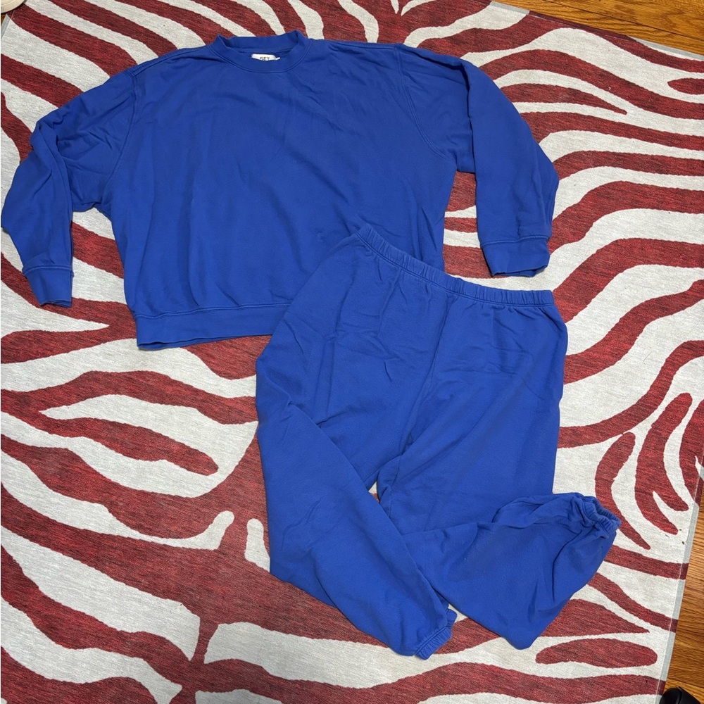 SET Active Lightweight Sweat Set SWEATSHIRT + SWEATPANTS in Jetsetter (XL)